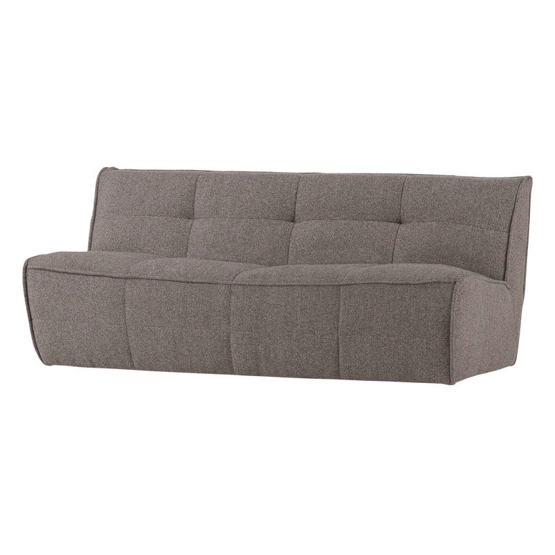 Cluster 3-Sitzer-Sofa bouclé mittelbraun