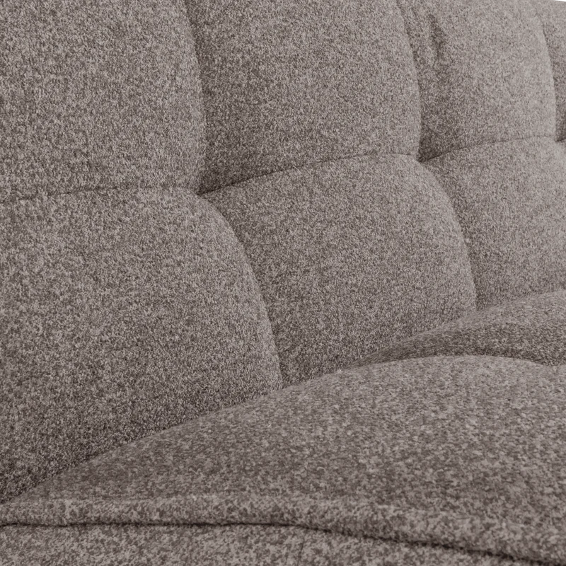Cluster 3-Sitzer-Sofa bouclé mittelbraun
