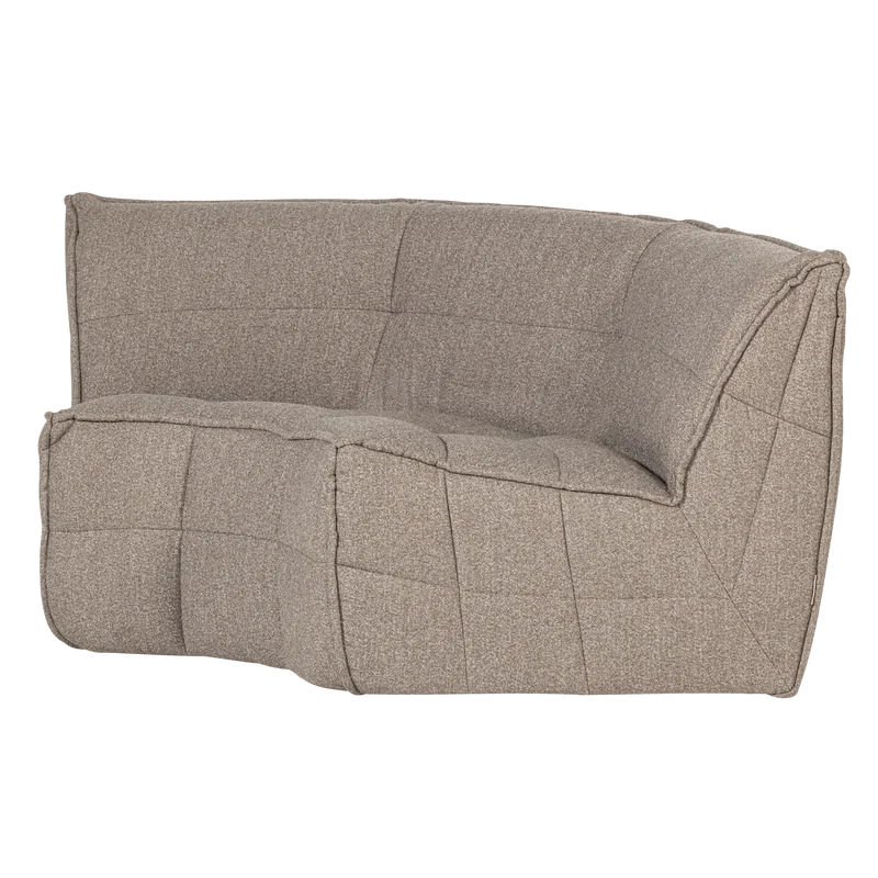 Cluster eckelement bouclé khaki braun