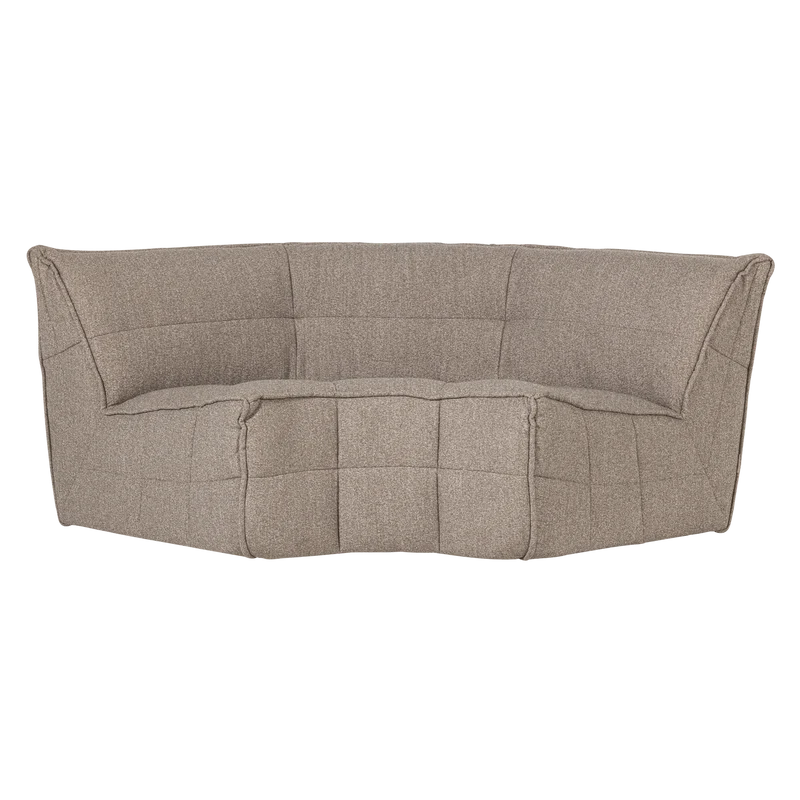 Cluster eckelement bouclé khaki braun