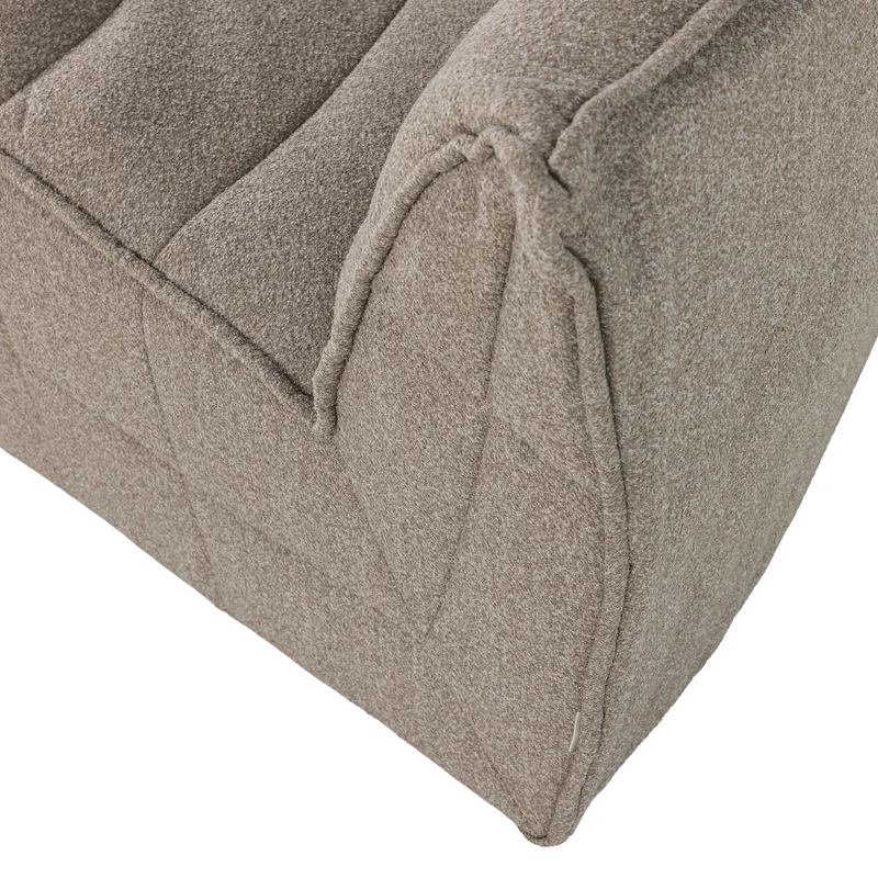 Cluster eckelement bouclé khaki braun