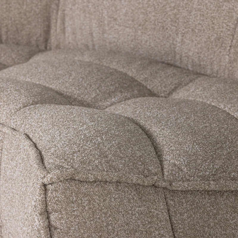Cluster eckelement bouclé khaki braun