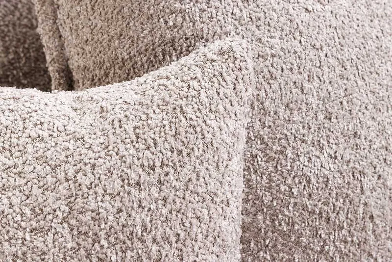Hussensofa 3-Sitzer PARADISO 200cm Bouclé champagner Federkern