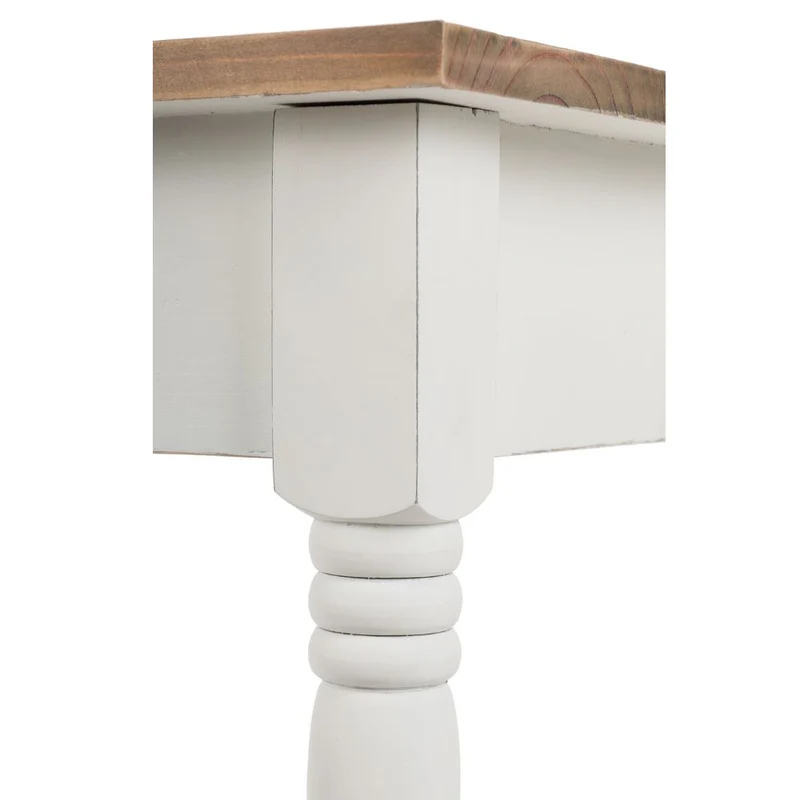 Landhaus Esstisch COUNTRY 80x80cm weiss-braun Küchentisch