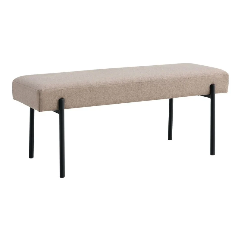 Design Sitzbank NORDIC 100cm light-brown Strukturstoff