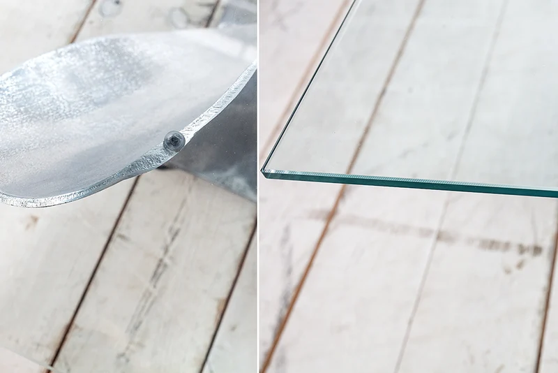 Design Couchtisch ELICA 70x70cm silber Aluminium Maritim