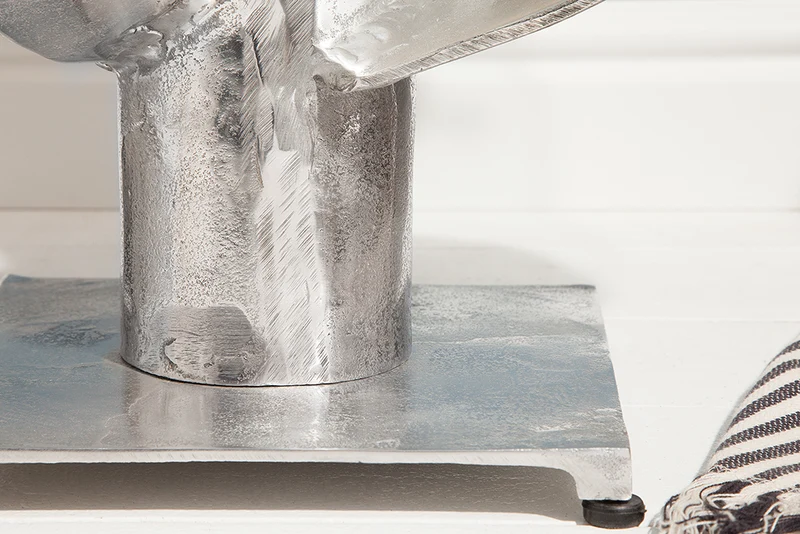Design Couchtisch ELICA 70x70cm silber Aluminium Maritim