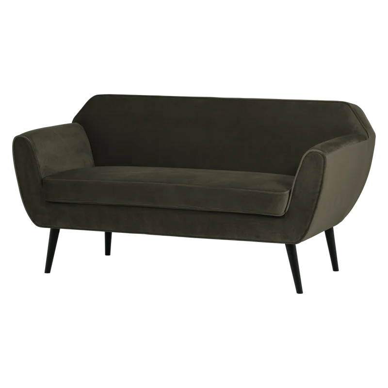 Rocco sofa 150 cm samt warmes grun