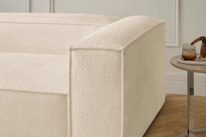 KAWOLA Sofa CARMO Ecksofa Stoff beige