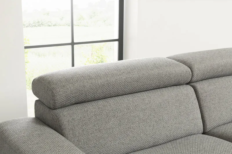 KAWOLA Sofa RISO Wohnlandschaft U-Form Stoff grau