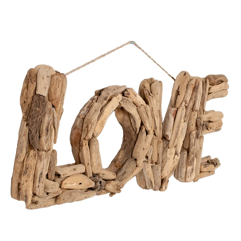Wand-Deko-Objekt LOVE Natural ca. L70cm Treibholz