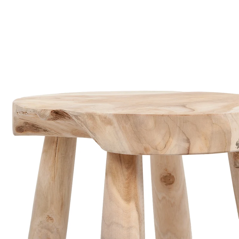 Teak Hocker PUTARAN Natural