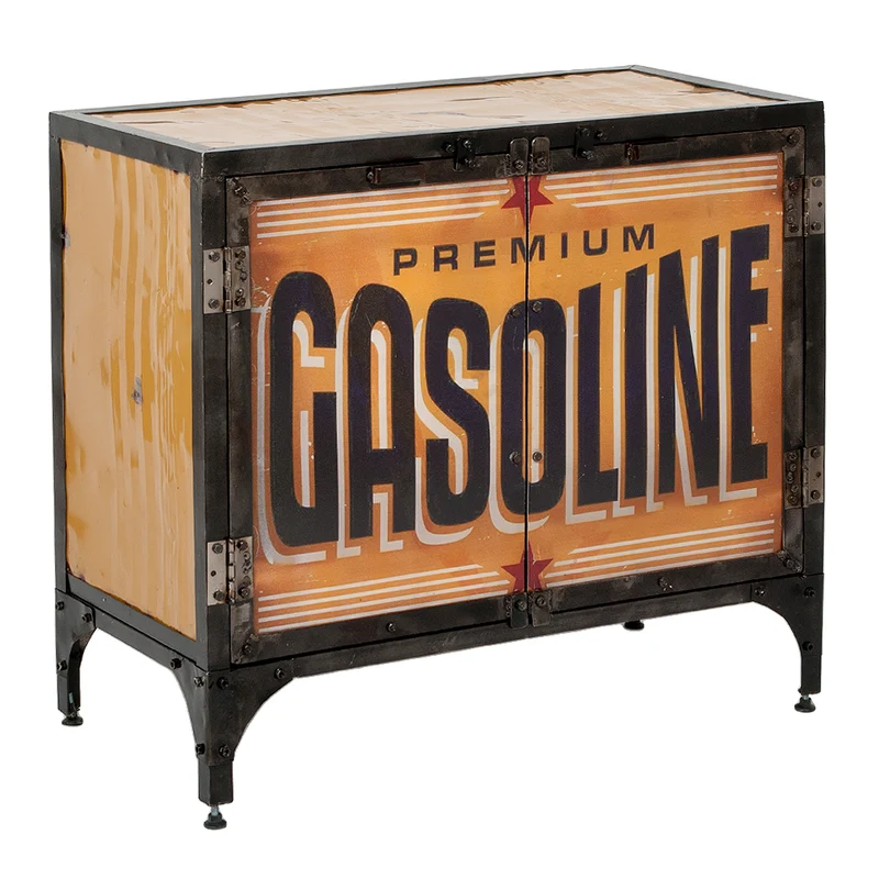 Kommode LOGAM-GASOLINE L80cm recyceltes Metall