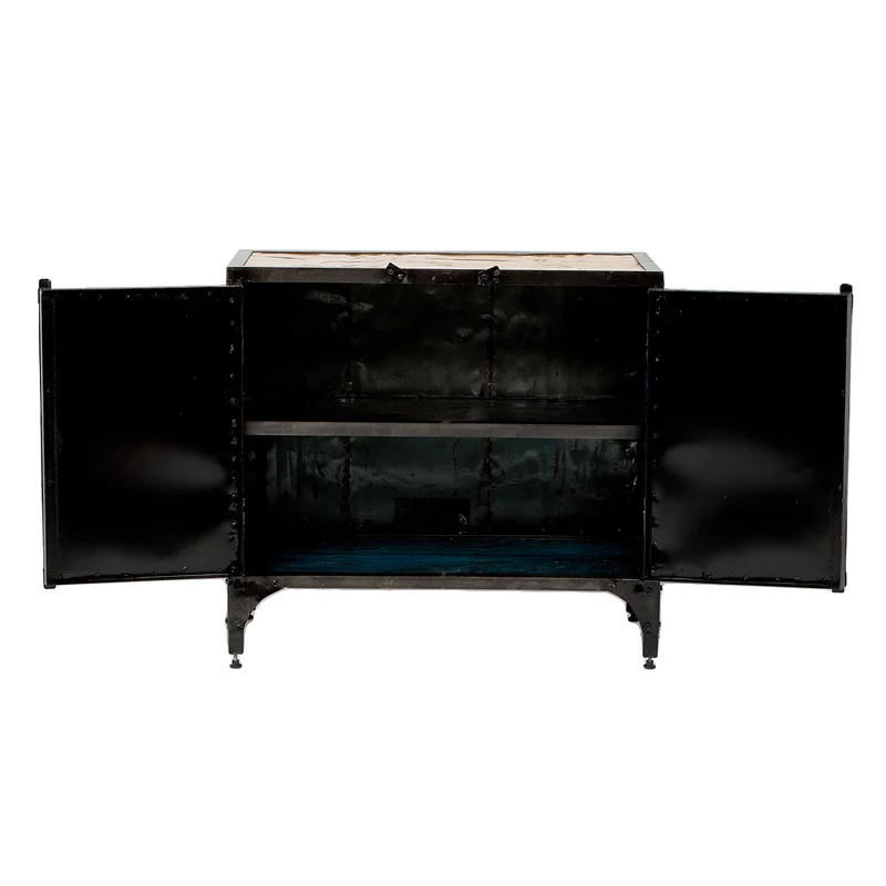 Kommode LOGAM-GASOLINE L80cm recyceltes Metall