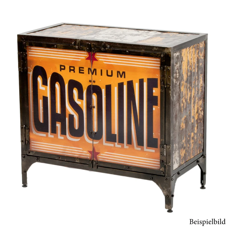 Kommode LOGAM-GASOLINE L80cm recyceltes Metall