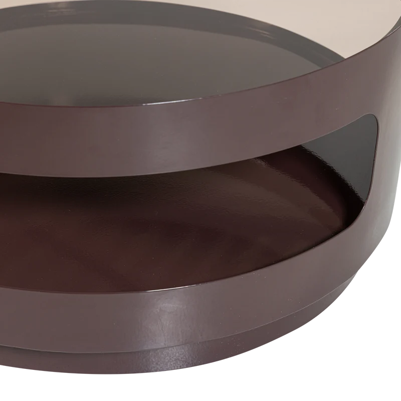 Sero couchtisch metal/glass braun