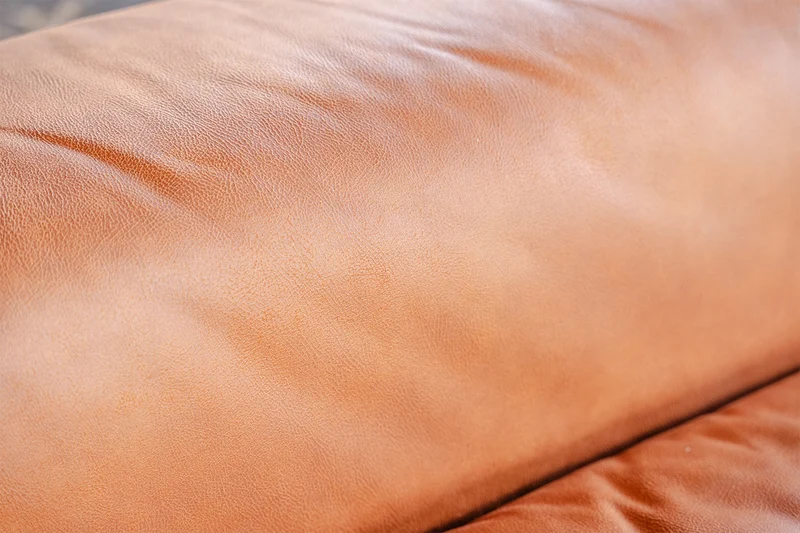 KAWOLA Loveseat MIA Modularer Sessel 4-tlg. Lederfaserstoff cognac