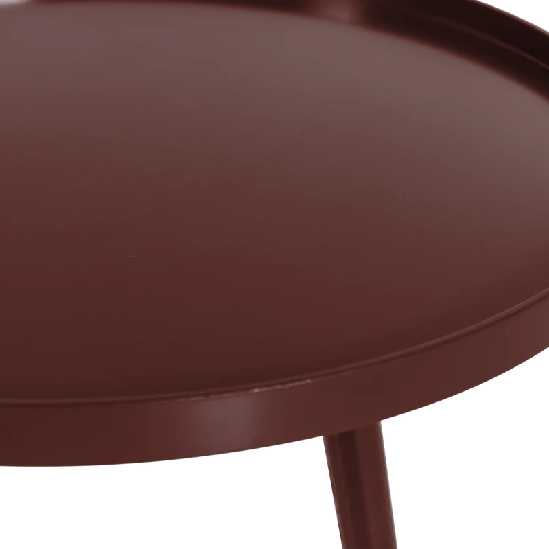 Mesa Beistelltisch L 34xØ60 cm Holz Bordeauxrot