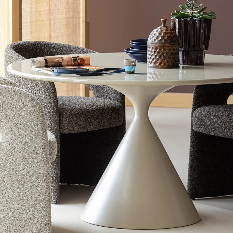 Mavo-Esstisch Ø 130 cm MDF sandfarben