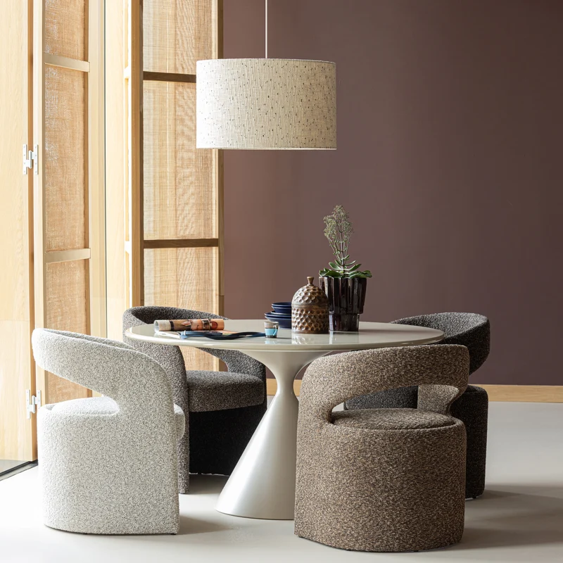 Mavo-Esstisch Ø 130 cm MDF sandfarben