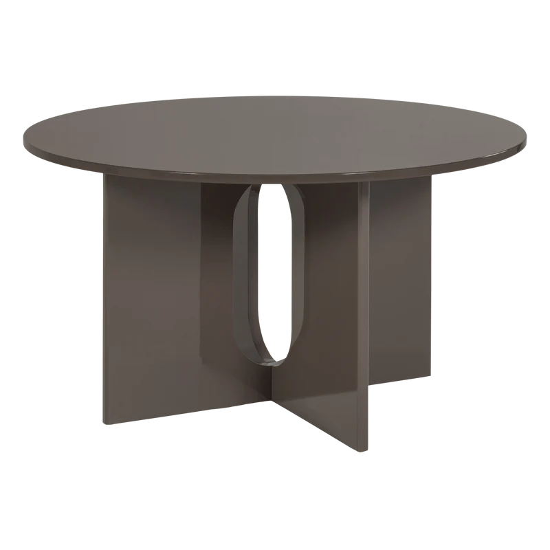 Marvo Esstisch Ø 130 cm MDF Hochglanz Mokkabraun