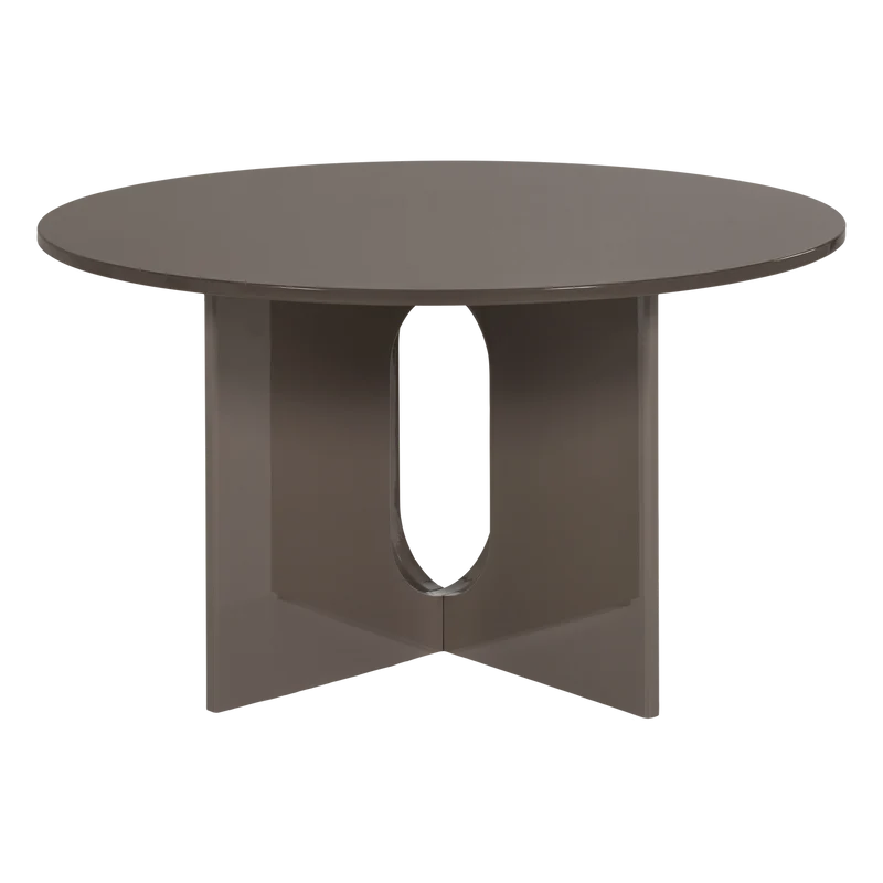 Marvo Esstisch Ø 130 cm MDF Hochglanz Mokkabraun