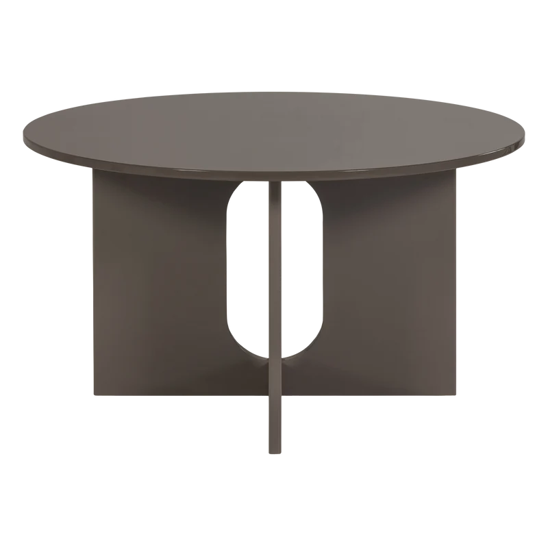 Marvo Esstisch Ø 130 cm MDF Hochglanz Mokkabraun