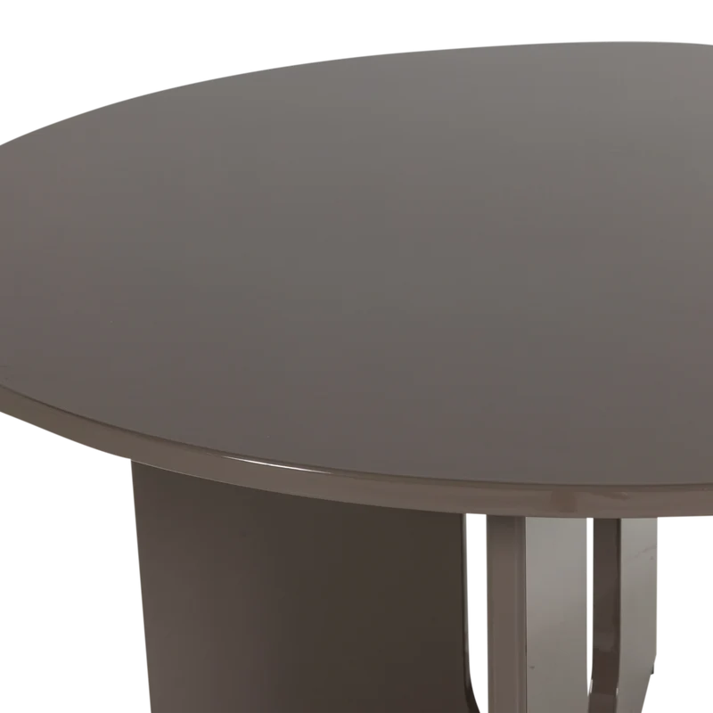 Marvo Esstisch Ø 130 cm MDF Hochglanz Mokkabraun