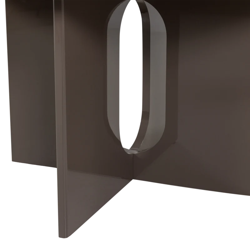 Marvo Esstisch Ø 130 cm MDF Hochglanz Mokkabraun