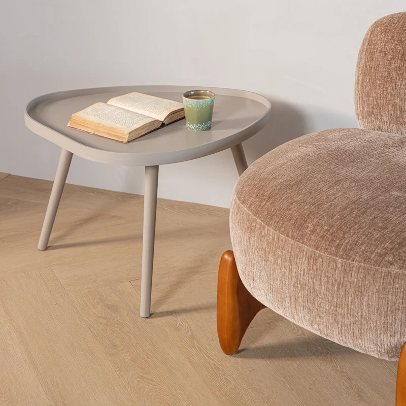 Mae Beistelltisch organisch MDF/Kiefer Sand