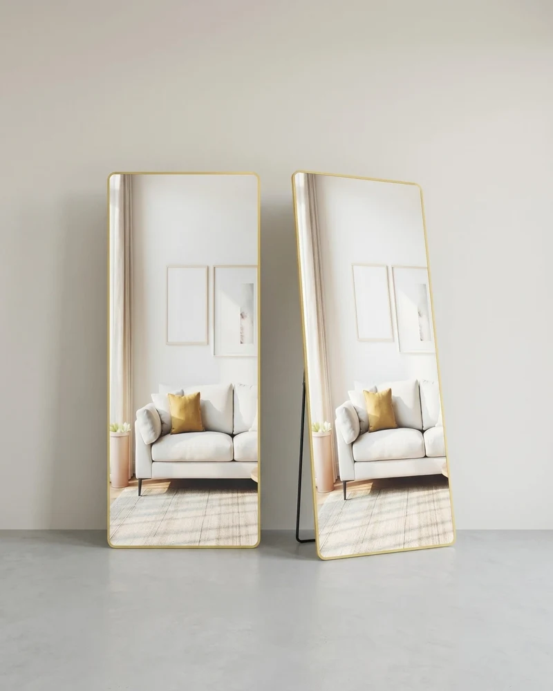 Standspiegel 160 x 50 cm – Rechteckiges Design – Freistehend oder Wandmontage