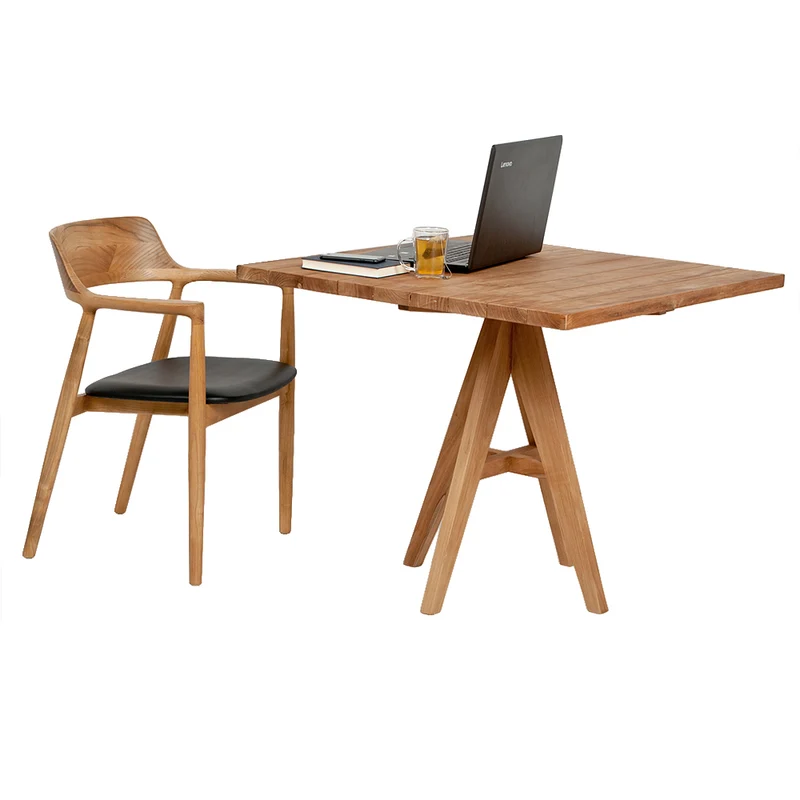 Teak Esstisch LEO 80cm Gartentisch Küchentisch