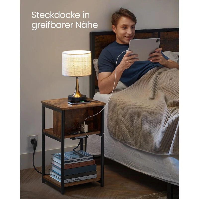 Beistelltisch mit Steckdose – Praktisch und stylisch