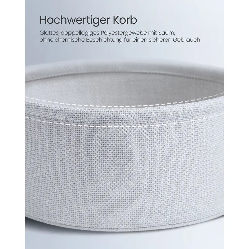 Moderner runder Beistelltisch mit Aufbewahrungskorb