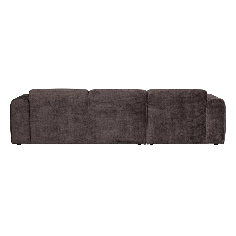 Cloud-Chaiselongue, links, Chenille, warmbraun