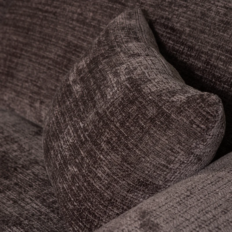 Cloud-Chaiselongue, links, Chenille, warmbraun