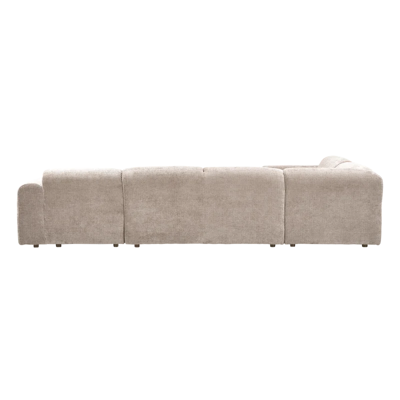 Cloud-Ecksofa, links, aus gewebtem Chenille, naturfarben