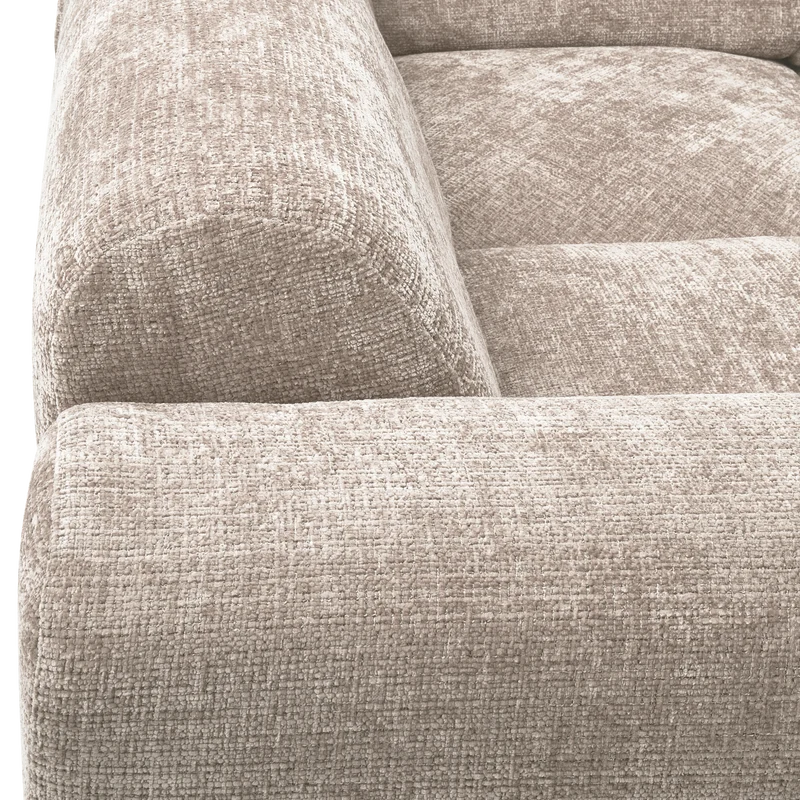 Cloud-Ecksofa, links, aus gewebtem Chenille, naturfarben