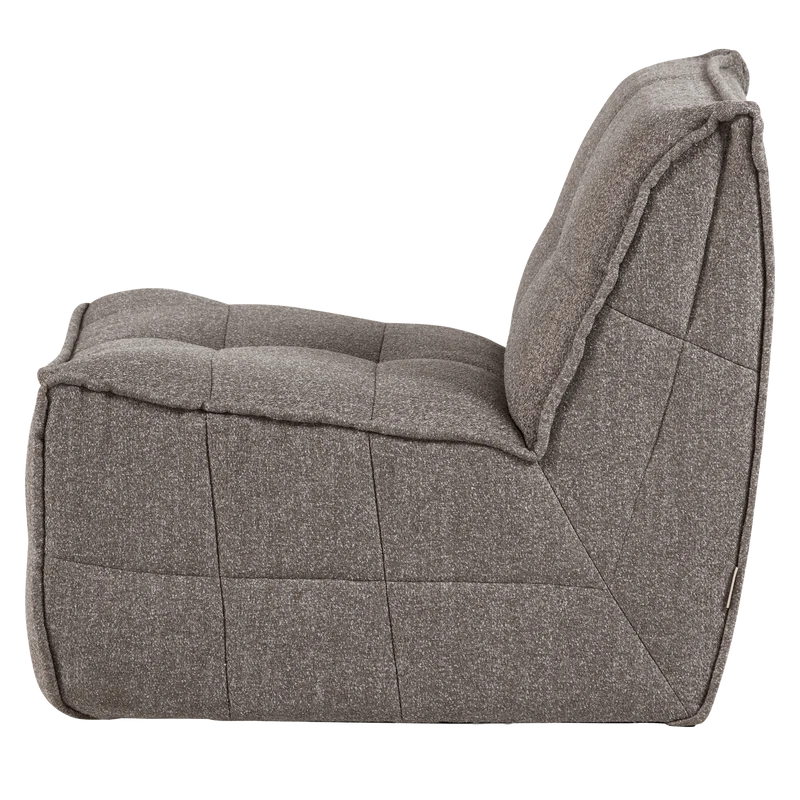 Cluster 1-sitzer element bouclé mittelbraun