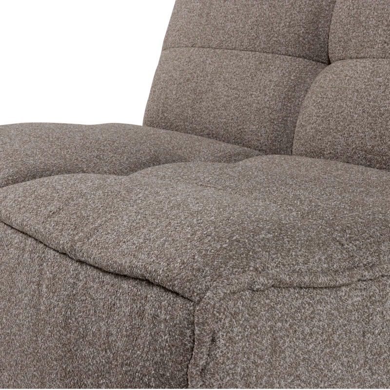 Cluster 1-sitzer element bouclé mittelbraun