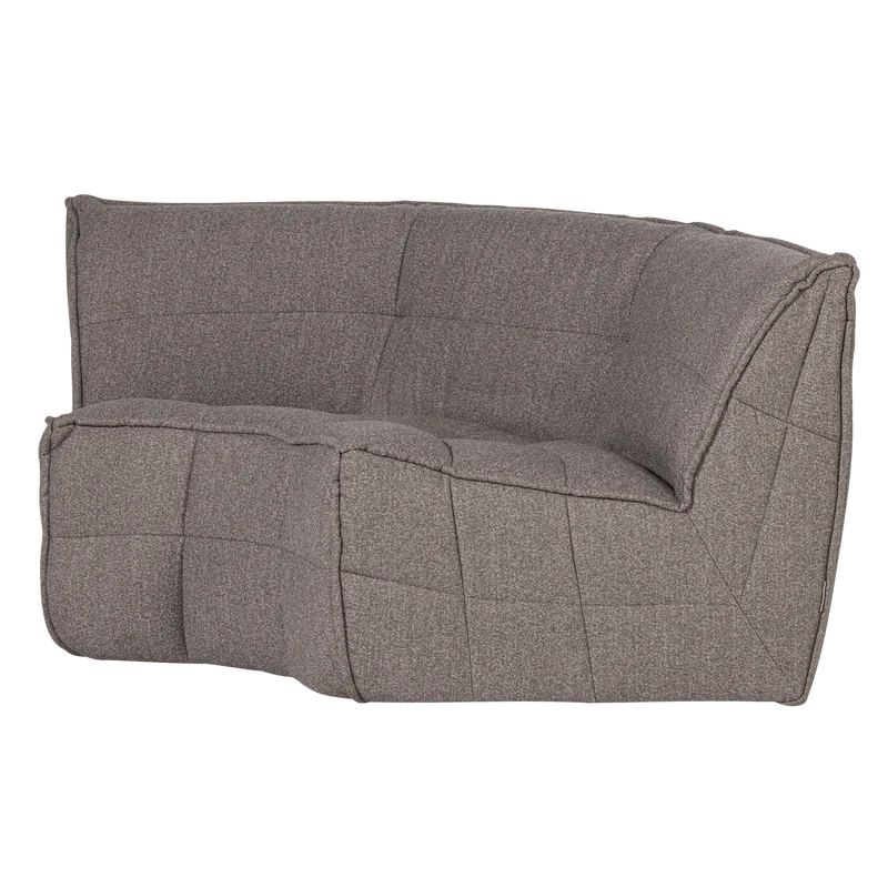 Cluster eckelement bouclé mittelbraun