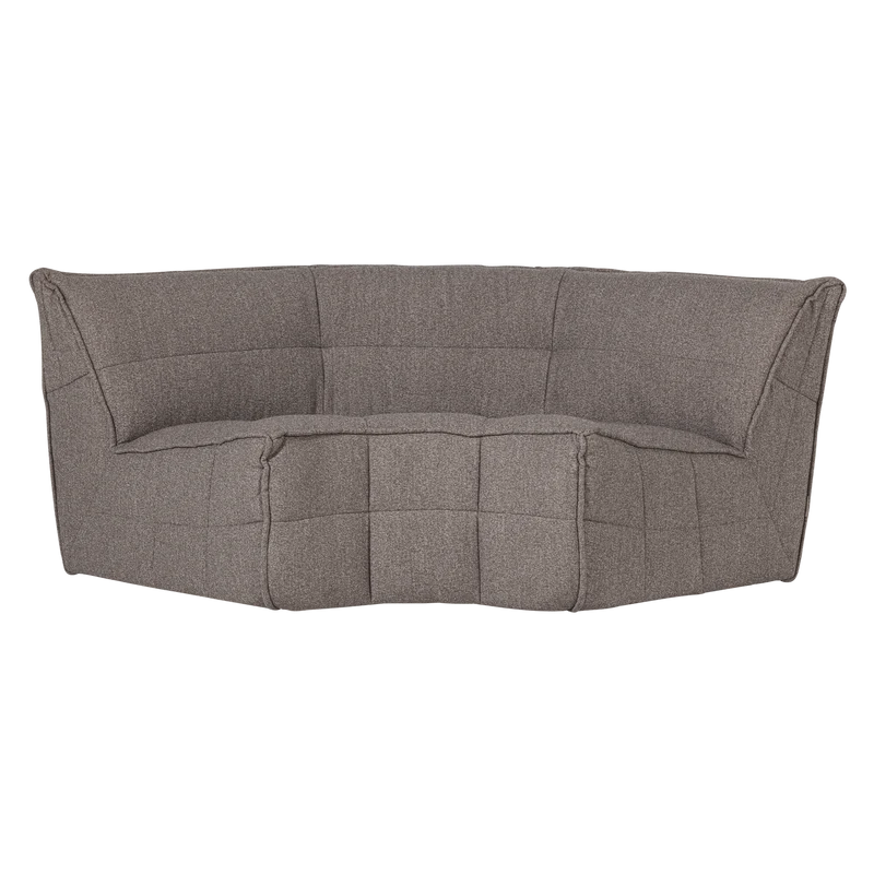 Cluster eckelement bouclé mittelbraun