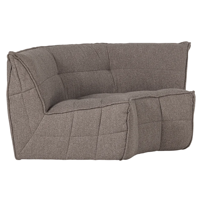 Cluster eckelement bouclé mittelbraun