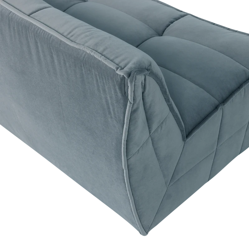 Cluster 3-sitzer sofa samt turquoise blau