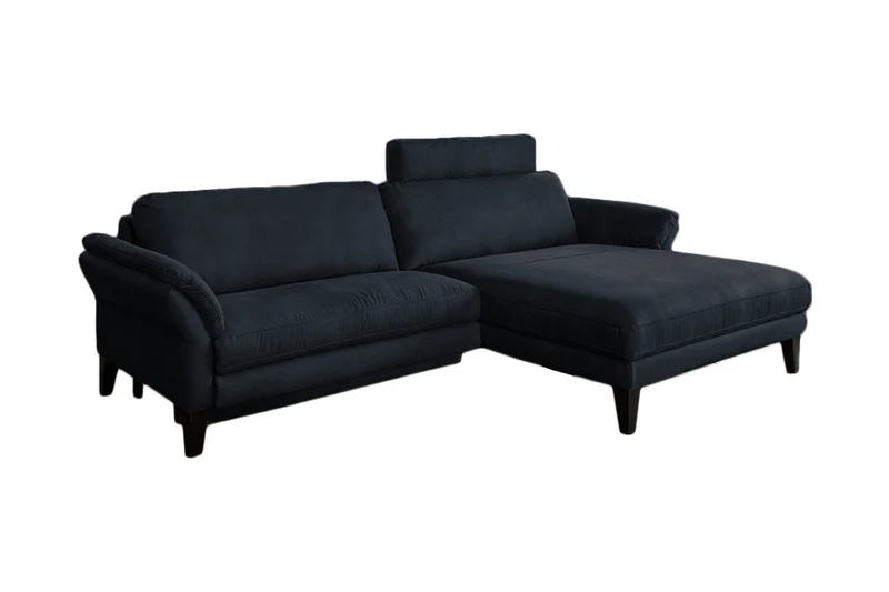 KAWOLA Sofa MALTA Ecksofa Stoff schwarz