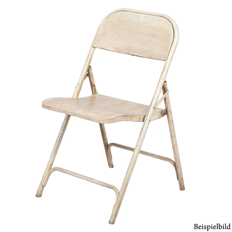 Metall Klappstuhl BARO Antik-Weiß