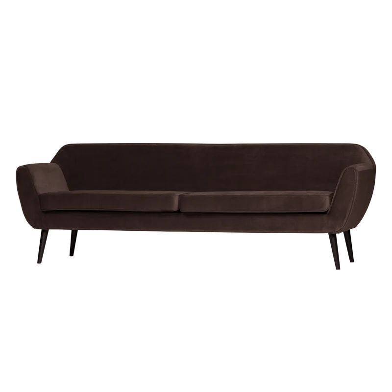 Rocco XL sofa 230 cm samt dunkelbraun