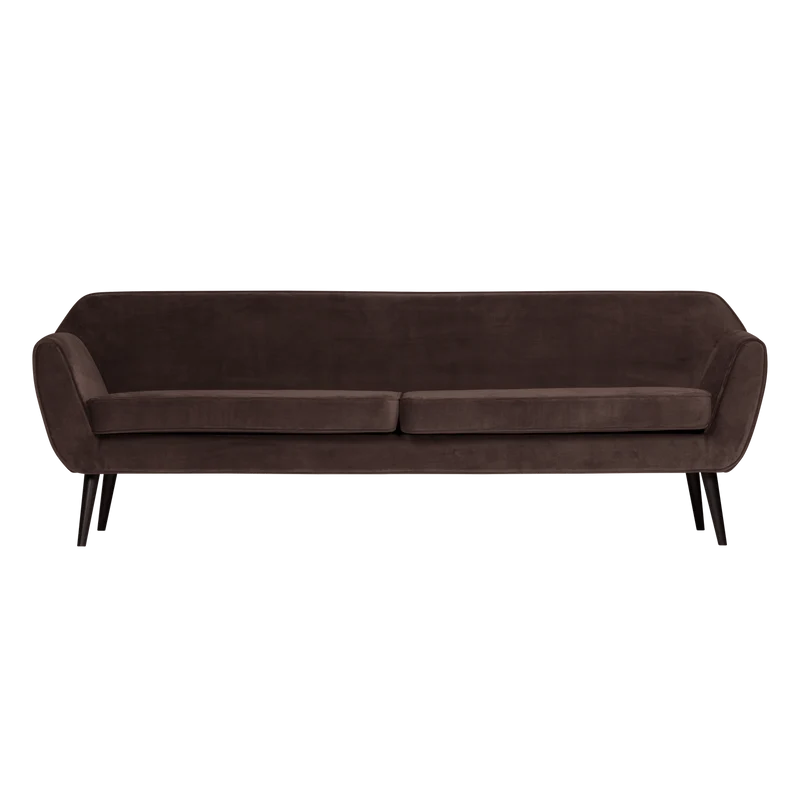 Rocco XL sofa 230 cm samt dunkelbraun
