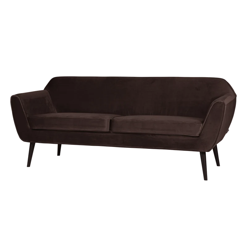 Rocco sofa 187 cm samt dunkelbraun