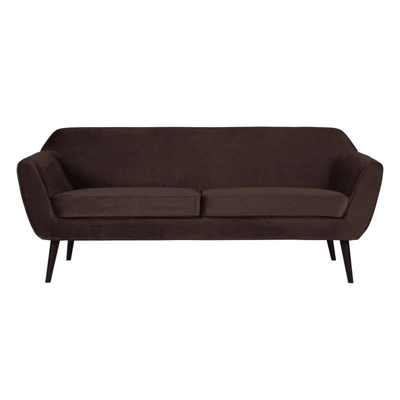 Rocco sofa 187 cm samt dunkelbraun